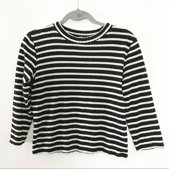 Free People B&W Stripe Crop - Picture 1 of 4